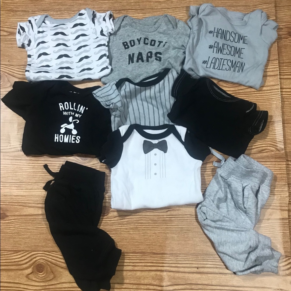 Baby Boy Infant Onesie  & Outfit Bundle 3-6 Months